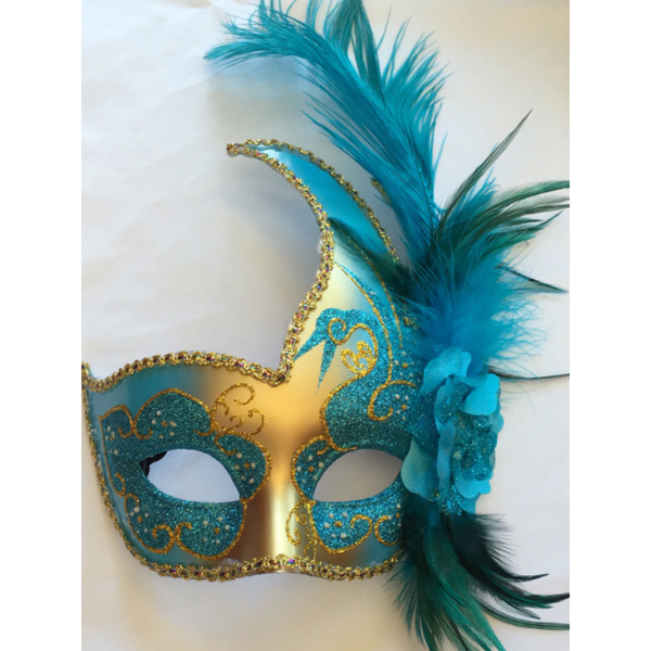  Cascade Harlequin Earth Tones Halloween Mask Mardi Gras  Venetian Costume Gold : Clothing, Shoes & Jewelry